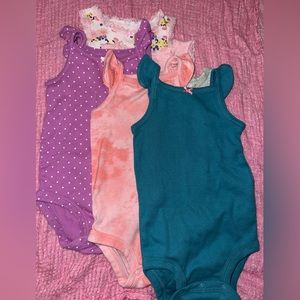 Baby Girl Tank Top Onesies - 3 to 9 months